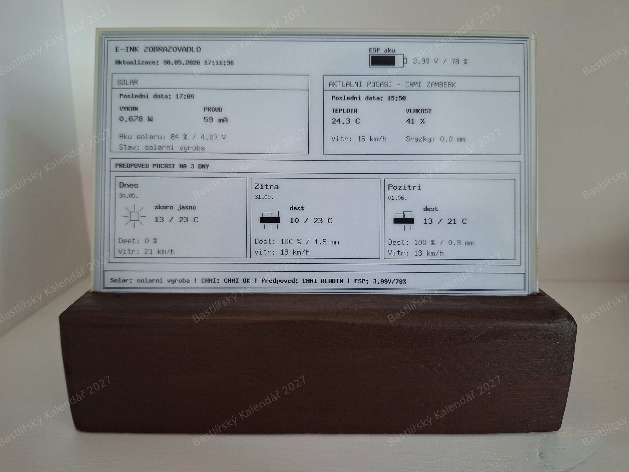 E-ink zobrazovadlo
